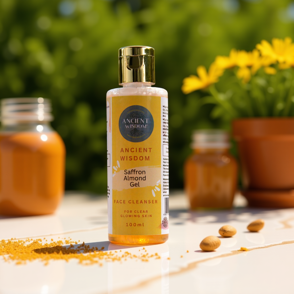 saffron almond face wash
